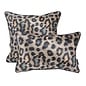 Velvet Colorful Leopard Kussenhoes | 30x50 cm | Velvet/Polyester