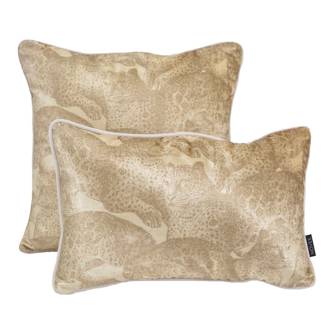 Velvet Golden Tigers | 45 x 45 cm | Kussenhoes | Velvet/Polyester