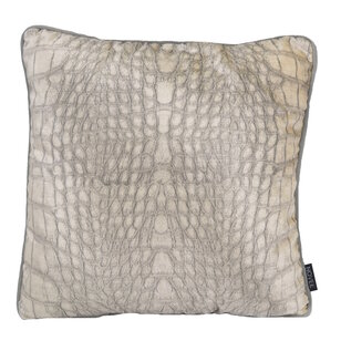 Velvet Silver Snake Kussenhoes | 45x45 cm | Velvet/Polyester