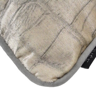 Velvet Silver Snake Kussenhoes | 45x45 cm | Velvet/Polyester