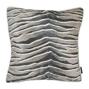 Velvet Silver Zebra Kussenhoes | 45x45 cm | Velvet/Polyester