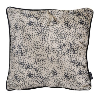 NOVÉE Sierkussen Velvet Silver Panter | 45 x 45 cm | Velvet/ Polyester