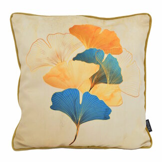 NOVÉE Velvet Ginkgo #1 Kissenbezug | 45x45 cm | Samt/Polyester