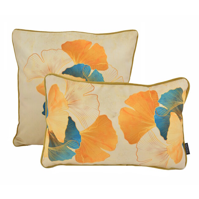 Velvet Ginkgo #1 Kissenbezug | 45x45 cm | Samt/Polyester