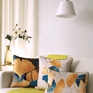 Velvet Ginkgo #1 Kussenhoes | 45x45 cm | Velvet/Polyester