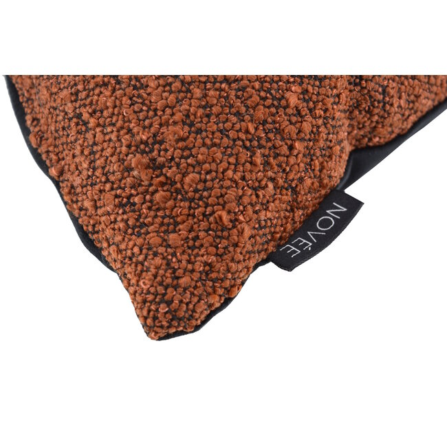 Sierkussen Velvet Boucle Roest/Zwart |  45 x 45 cm | Velvet/Polyester