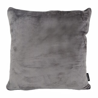 Gek op kussens! Sierkussen Flanel Grijs | 50 x 50 cm | Velvet/Polyester