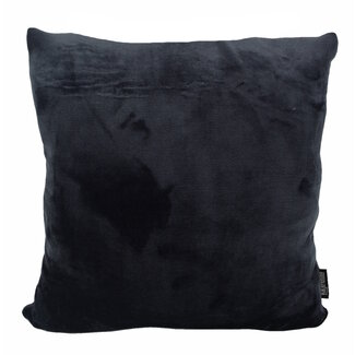 Gek op kussens! Sierkussen Flanel Zwart | 50 x 50 cm | Velvet/Polyester