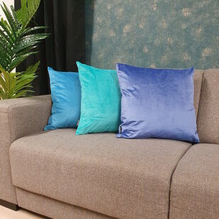 Sierkussen Velvet Aqua Blauw | 45 x 45 cm | Velvet/Polyester