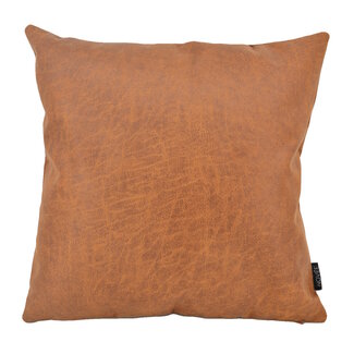 NOVÉE Dallas Leather Cognac | 45 x 45 cm | Kussenhoes | Leder/Polyester