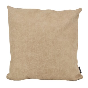 Dallas Leather Sand Kussenhoes | 45x45 cm | Leder/Polyester