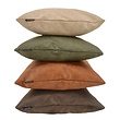 Dallas Leather Sand Kussenhoes | 45x45 cm | Leder/Polyester