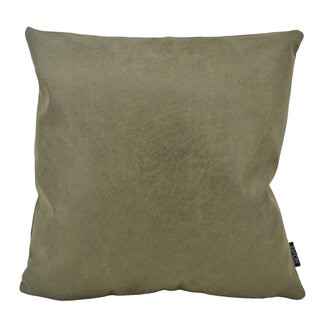 NOVÉE Dallas Leather Green Kissenbezug | 45x45 cm | Leder/Polyester