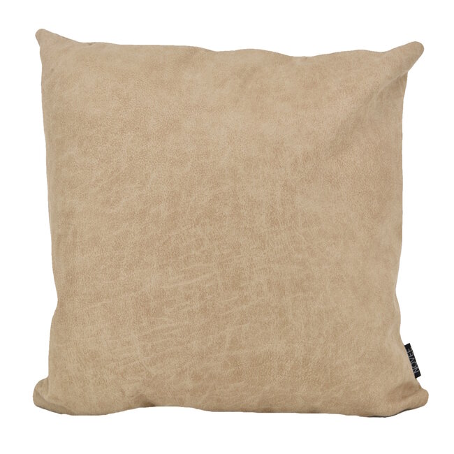 Sierkussen Dallas Leather Sand | 45 x 45 cm | Leder/Polyester