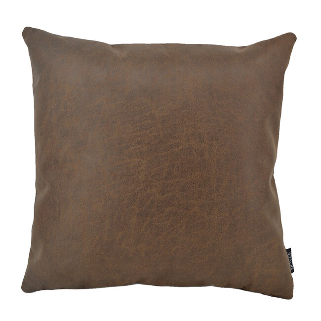 Sierkussen Dallas Leather Brown | 45 x 45 cm | Leder/Polyester