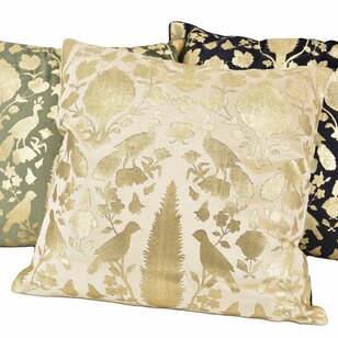 Sierkussen Damask Black/Gold | 45 x 45 cm | Velvet/Viscose