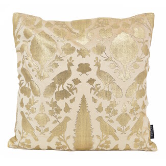 NOVÉE Sierkussen Damask Cream/Gold | 45 x 45 cm | Velvet/Viscose