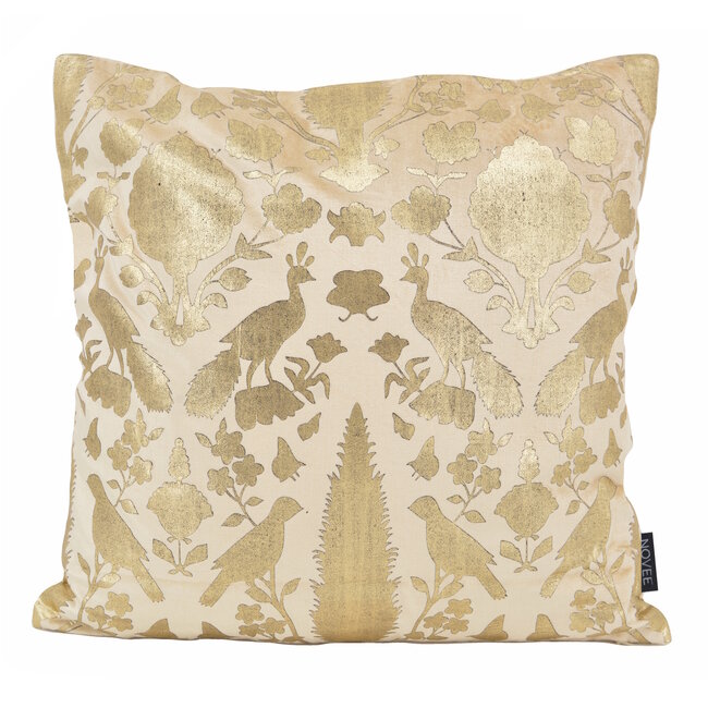 Sierkussen Damask Cream/Gold | 45 x 45 cm | Velvet/Viscose