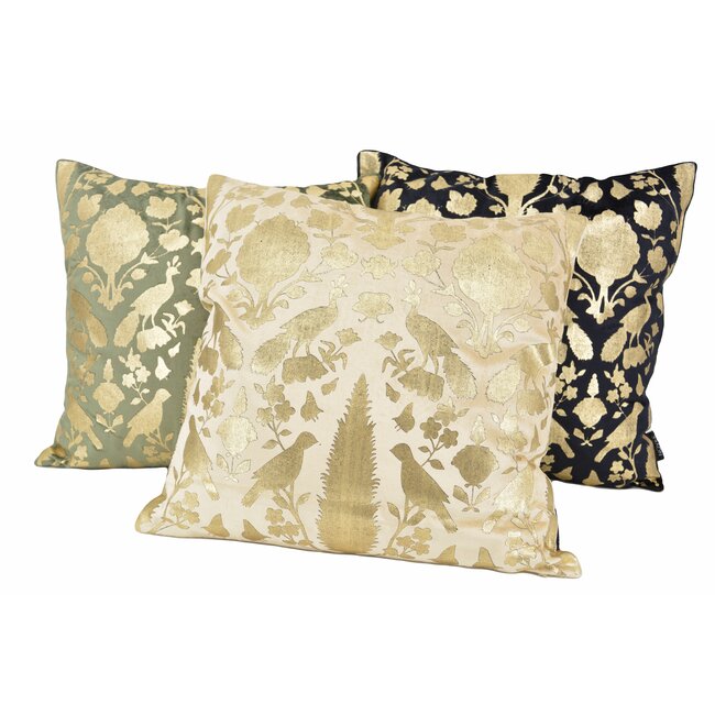 Sierkussen Damask Cream/Gold | 45 x 45 cm | Velvet/Viscose