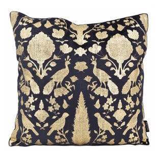 Damask Black/Gold Kussenhoes | 45x45 cm | Velvet/Viscose
