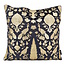 NOVÉE Damask Black/Gold Kissenbezug | 45x45 cm | Samt/Viskose