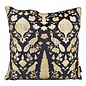 Damask Black/Gold Kissenbezug | 45x45 cm | Samt/Viskose