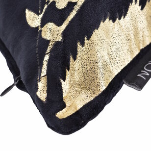 Damask Black/Gold Kussenhoes | 45x45 cm | Velvet/Viscose