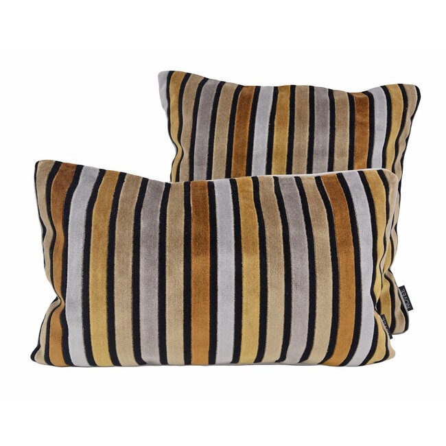 Mara Stripe Kissenbezug | 45x45 cm | Samt/Viskose