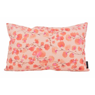 NOVÉE Mae Bloom Roze - Outdoor Kussenhoes | 30x50 cm | Katoen