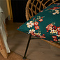 Mae Bloom Petrol - Outdoor Kissenbezug | 30x50 cm | Baumwolle