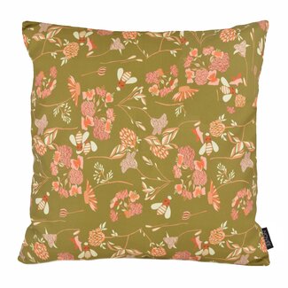 NOVÉE Mae Bloom Groen - Outdoor | 45 x 45 cm | Kussenhoes | Katoen