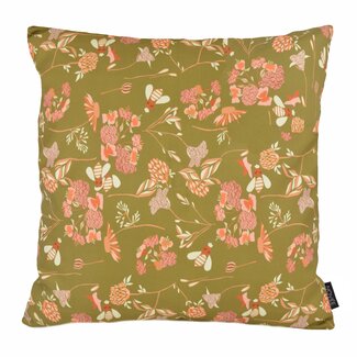 NOVÉE Mae Bloom Groen - Outdoor Kussenhoes | 45x45 cm | Katoen