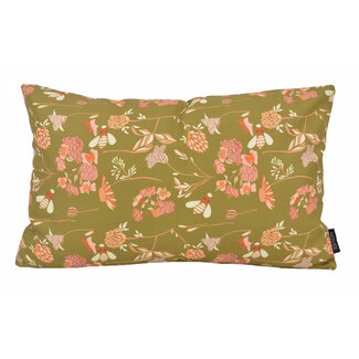 NOVÉE Mae Bloom Groen - Outdoor Kussenhoes | 30x50 cm | Katoen