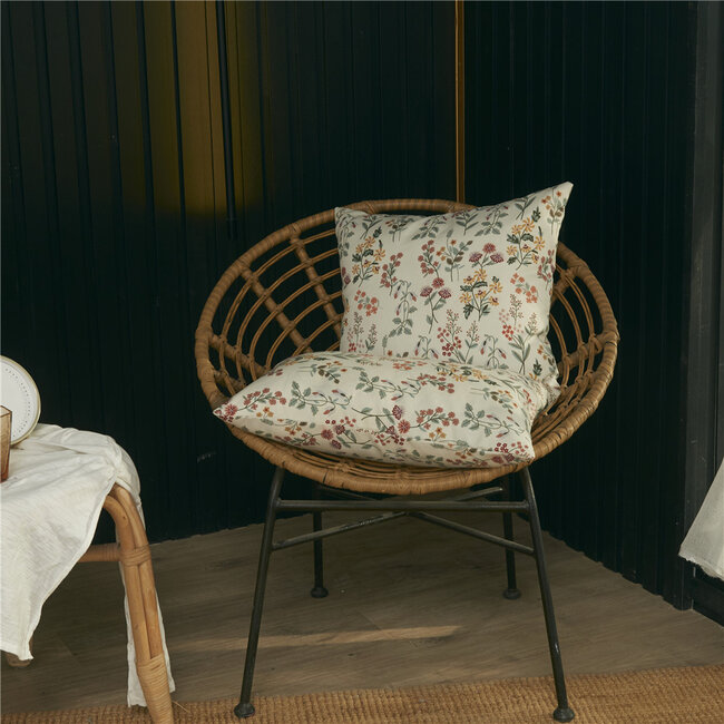 Mae Bloom Crème - Outdoor | 45 x 45 cm | Kussenhoes | Katoen