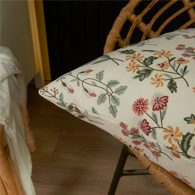 Mae Bloom Crème - Outdoor | 45 x 45 cm | Kussenhoes | Katoen