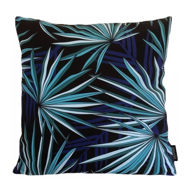 Sierkussen Blue Green Palm | 45 x 45 cm | Katoen/Polyester