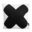 Gek op kussens! Sierkussen Big Black Cross | 45 x 45 cm | Katoen / Polyester