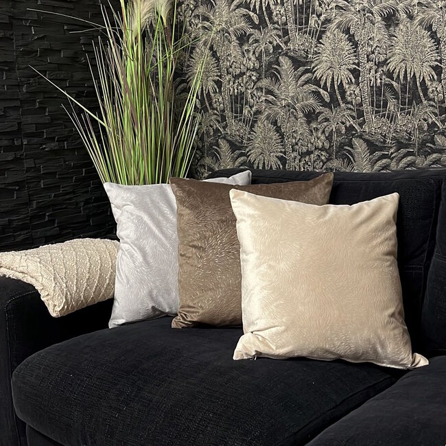 Velvet Chic Dark Brown Kissenbezug | 45x45 cm | Samt/Polyester