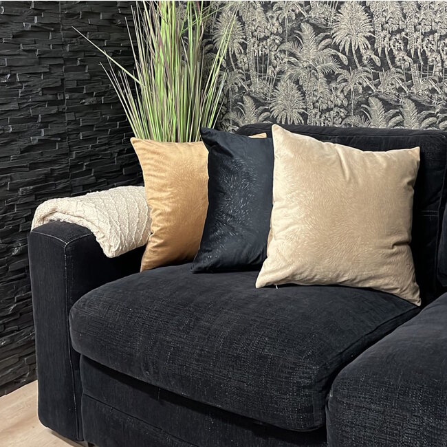 Velvet Chic Taupe Kussenhoes | 45x45 cm | Velvet/Polyester