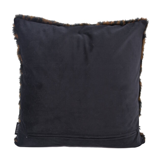 Fluffy Leopard Braun Kissenbezug | 45x45 cm | Polyester