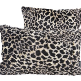 Sierkussen Hairy Leopard Cream | 30 x 50 cm | Polyester