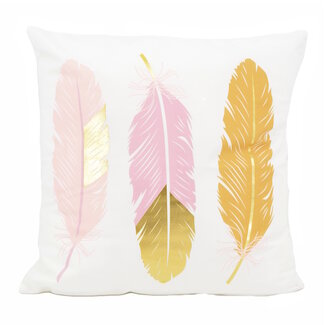 Gek op kussens! Sierkussen Colorful Feathers | 45 x 45 cm | Katoen/Polyester