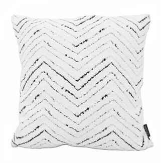 NOVÉE Chenille Chevron Wit | 45 x 45 cm | Kussenhoes | Polyester