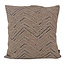 Chenille Chevron Bruin | 45 x 45 cm | Kussenhoes | Polyester