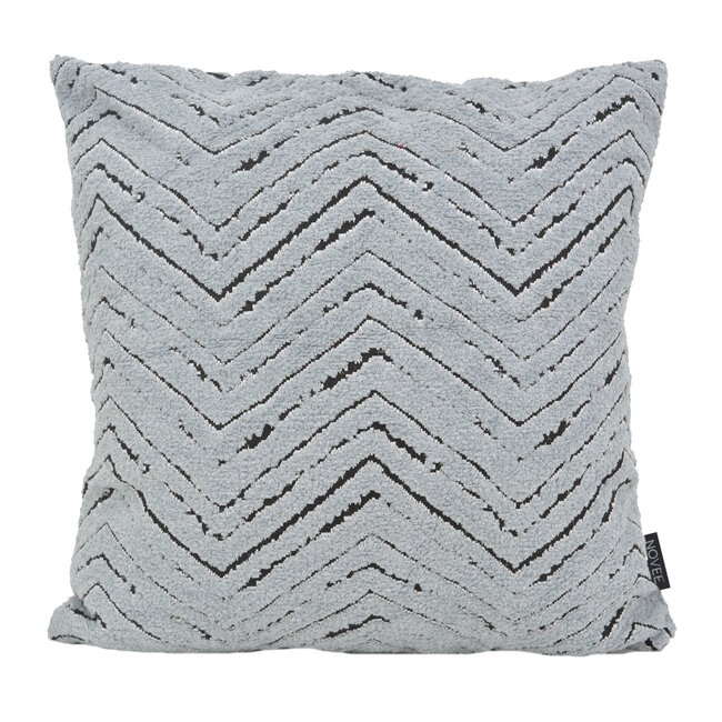 Chenille Chevron Grijs | 45 x 45 cm | Kussenhoes | Polyester