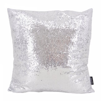 Gek op kussens! Shiny Glitter Silver | 45 x 45 cm | Kussenhoes | Polyester