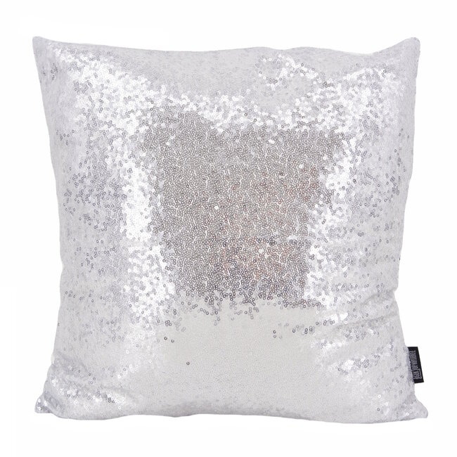 Sierkussen Shiny Glitter Silver | 45 x 45 cm | Polyester