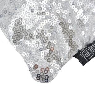 Sierkussen Shiny Glitter Silver | 45 x 45 cm | Polyester
