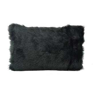 NOVÉE Furry Velvet Zwart | 30 x 50 cm | Kussenhoes | Velvet/Polyester