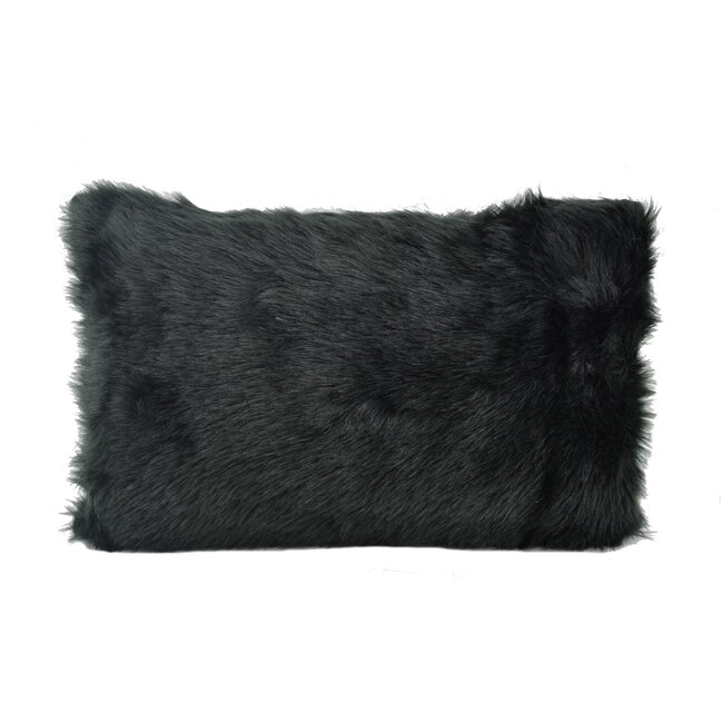 Furry Velvet Zwart | 30 x 50 cm | Kussenhoes | Velvet/Polyester